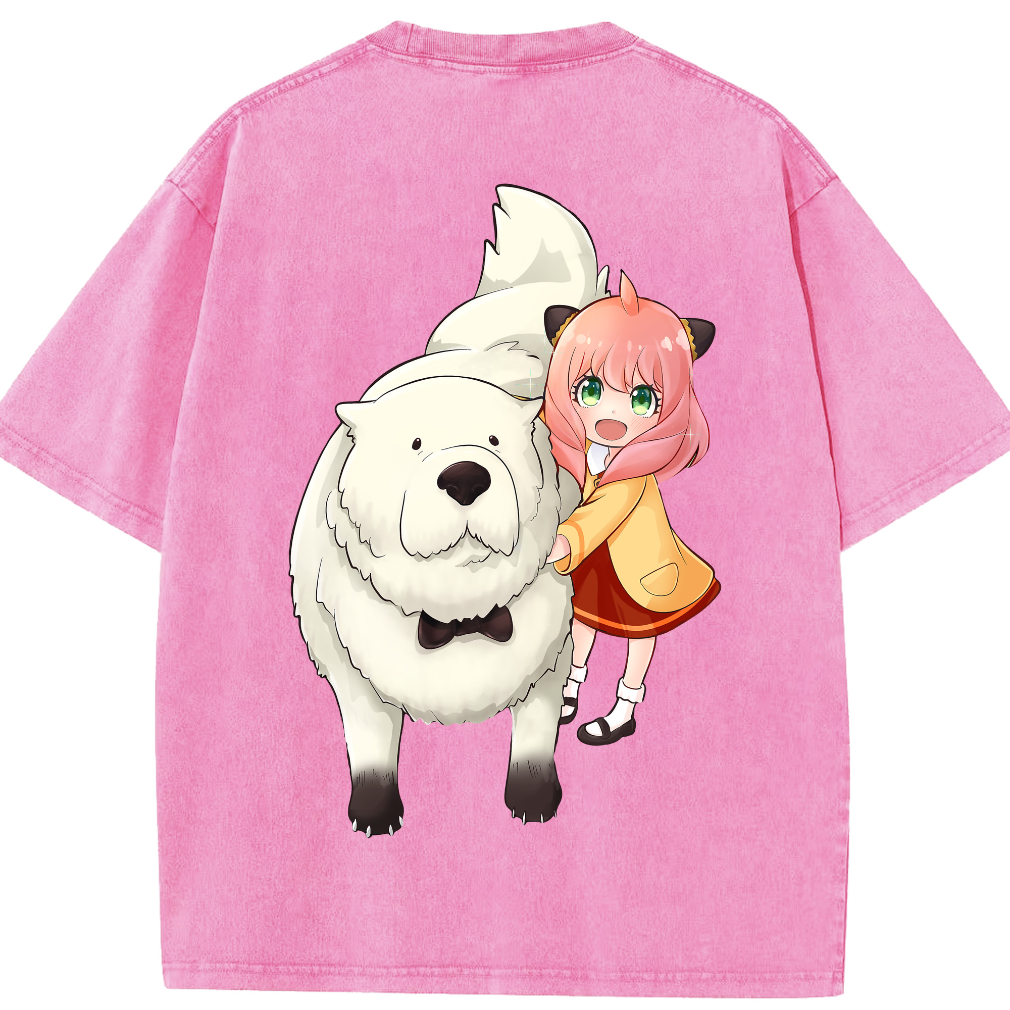 （画像用） SPY×FAMILY间谍家家酒 綿100% ヴィンテージ風 半袖Tシャツ（背面プリント）